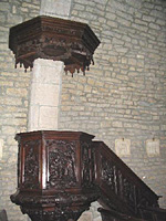 La chaire de l'église de Macornay